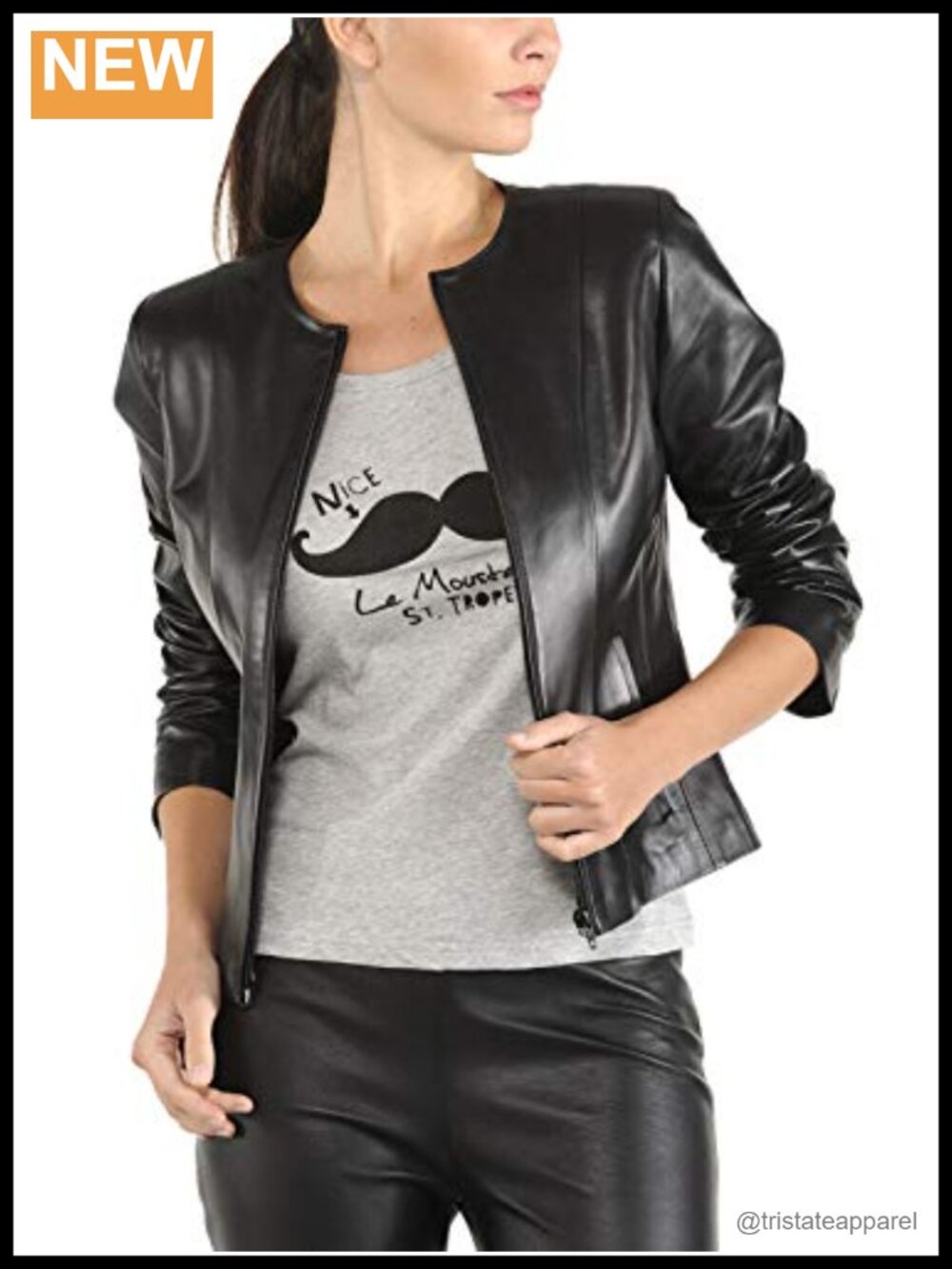 Women's 100% Lambskin Leather Bomber Biker Jacket Slim Fit